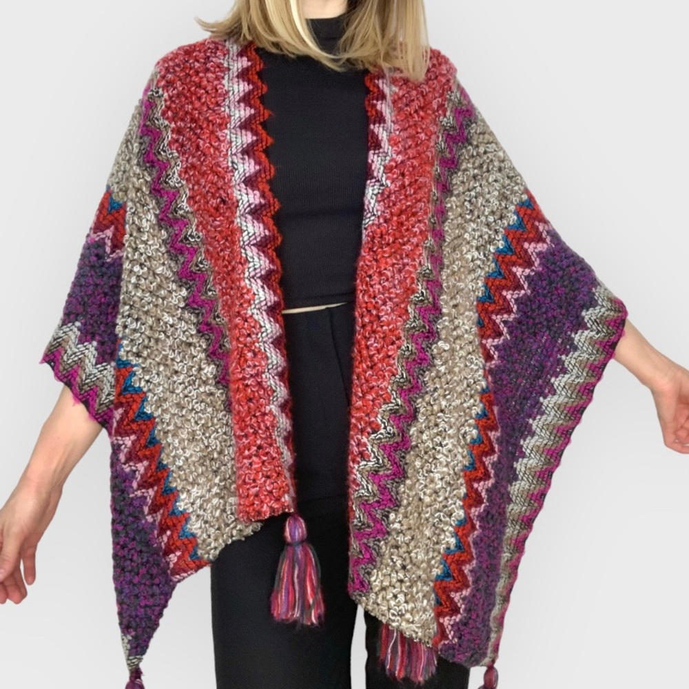 Ellie Kate Sweater Poncho Cape